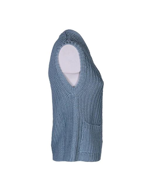Jucca Blue Sleeveless Knitwear