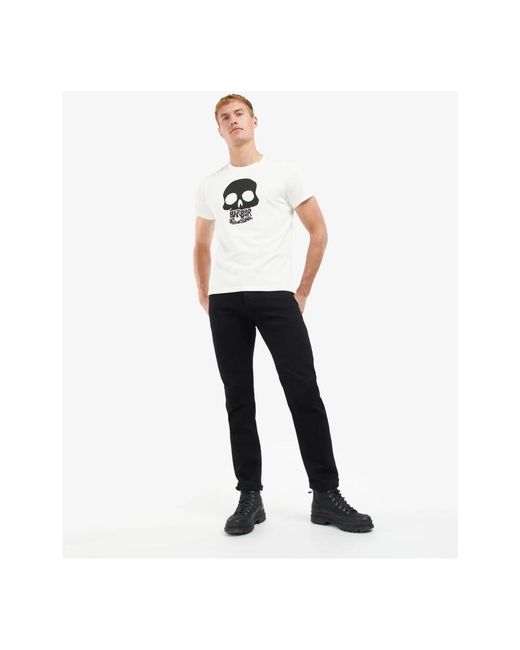 Barbour White International Vantage Graphic-print T-shirt Whisper M for men