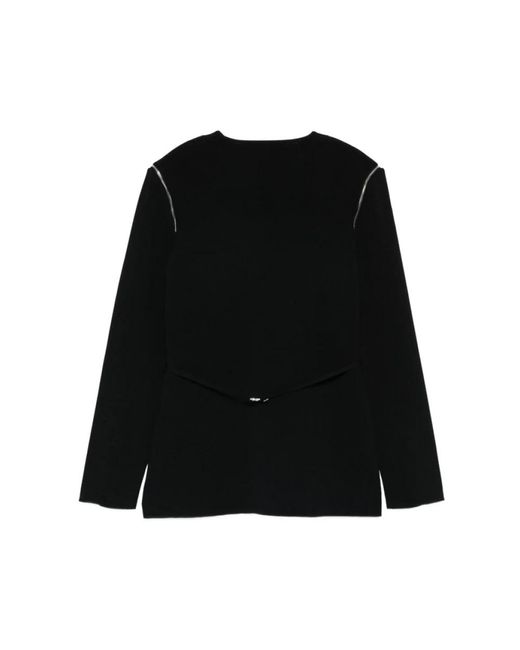 Karl Lagerfeld Truien & Vesten ,Zwart ,Transformer V-Neck Cardigan in het Black
