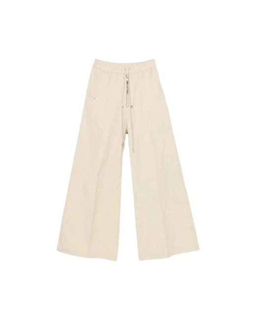 Rick Owens Natural Wide Trousers for men