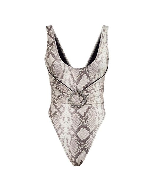 Philipp Plein Monokini Python in het Gray