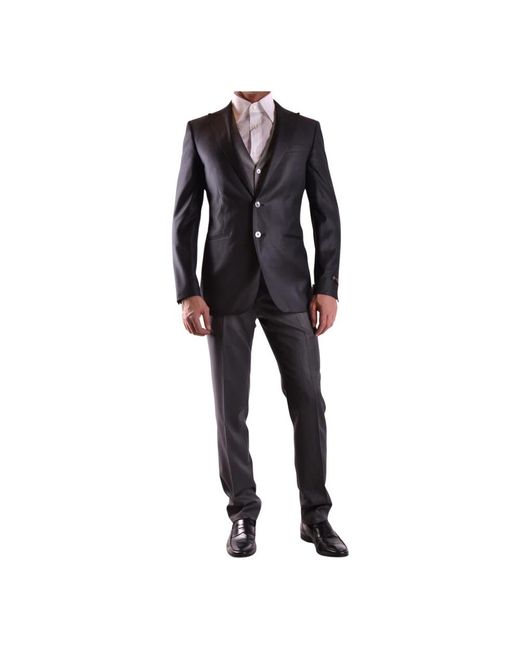 Corneliani Black Single Breasted Suits for men