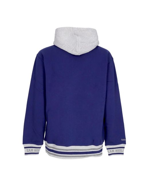 Mitchell & Ness Hoodies & Sweatvesten ,Blauw ,Vintage Logo Fleece Hoodie in het Blue voor heren