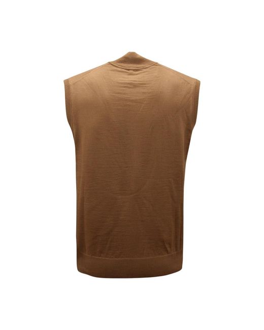 Alpha Studio Brown Waistcoats for men