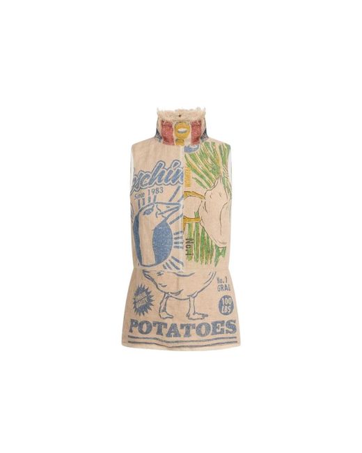 Moschino Metallic Sleeveless Tops
