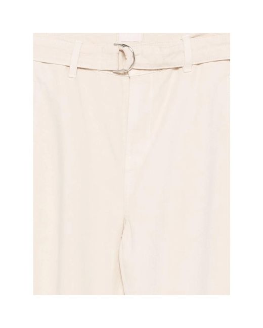 Liu Jo Straight Trousers in Natural | Lyst Liu Jo Straight Trousers in Natural | Lyst