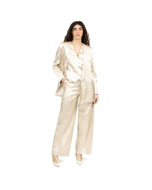 Philosophy Di Lorenzo Serafini Roze Broek Met Wijde Pijpen En Zijzakken in het Natural