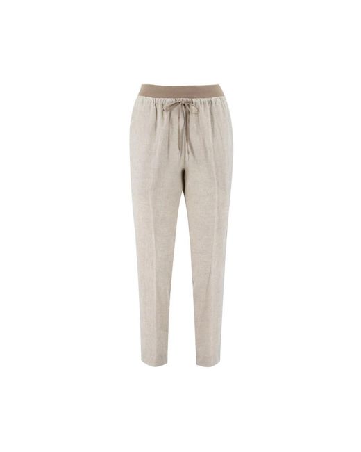 Le Tricot Perugia Gray Slim-Fit Trousers