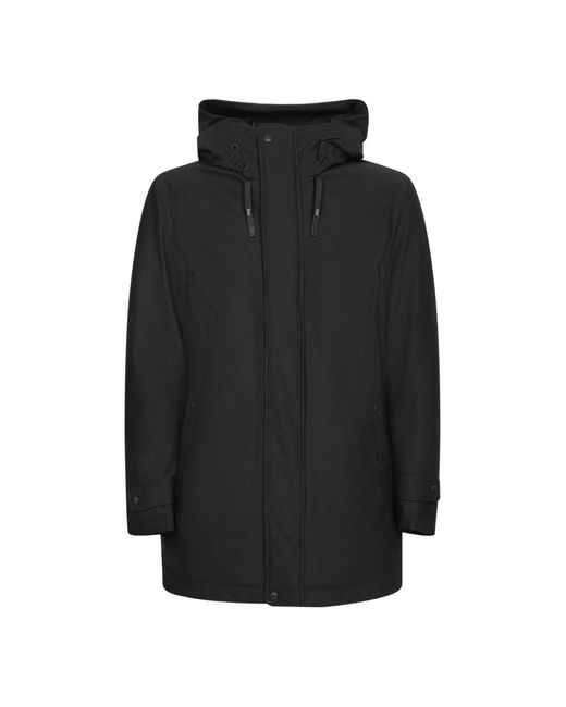 Herno Jassen ,Zwart ,Zwarte Driekwart Jas Elevate Style in het Black voor heren