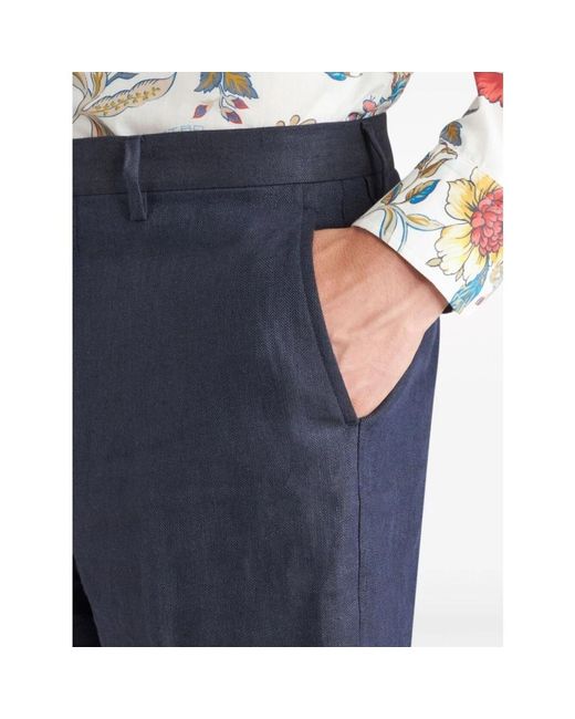 Etro Blue Casual Shorts for men