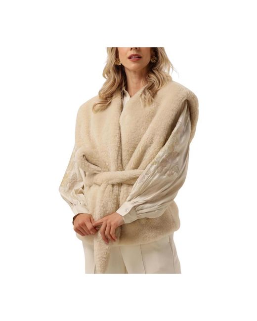 Notre-v Jassen ,Polyester Teddy Jas in het Natural
