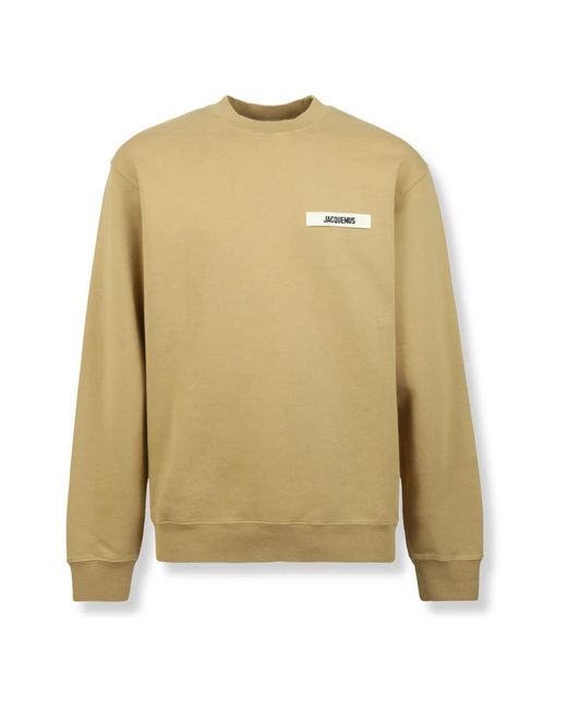 Jacquemus Hoodies & Sweatvesten ,Gros Grain Sweatshirt in het Natural voor heren