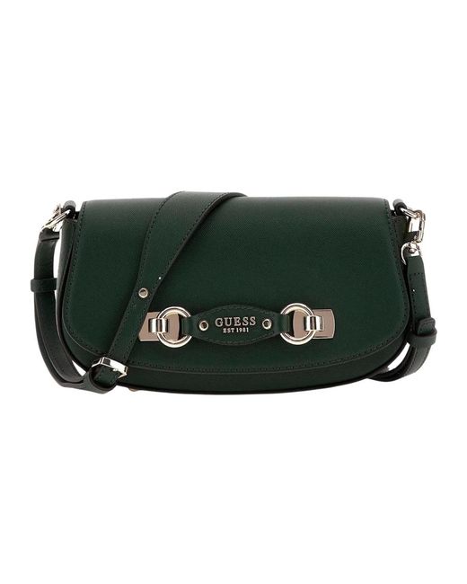 Guess Green Grüne Crossbody-Tasche Mit Klappenverschluss