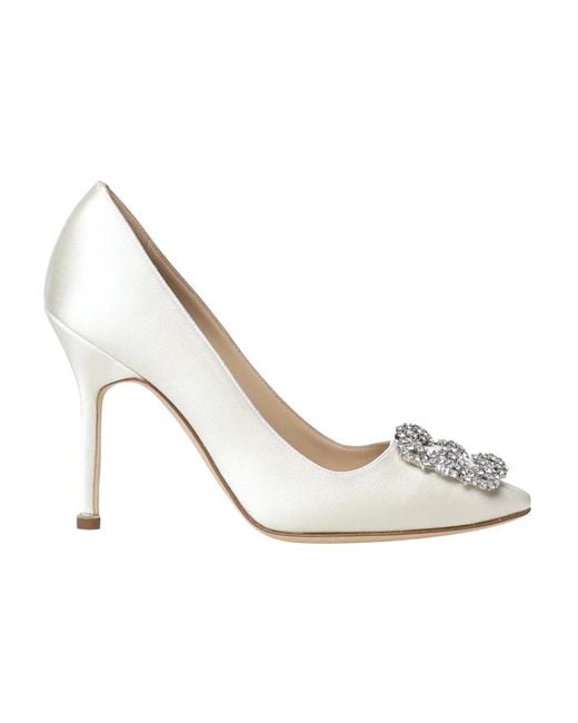 Manolo Blahnik White Pumps