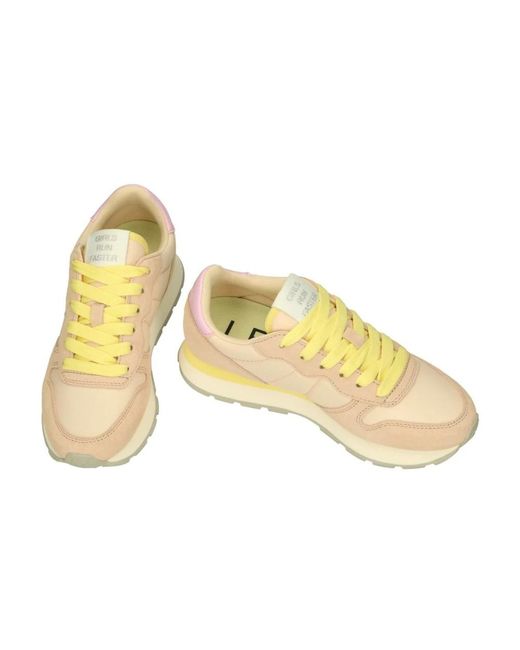 Sun 68 Yellow Ally Solid Nylon Sneaker