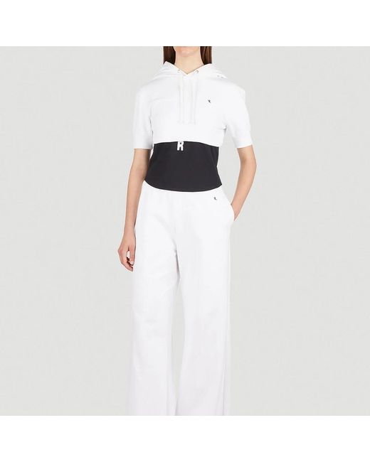 Raf Simons Broeken ,Wit ,Katoen Trainingsbroeken in het White
