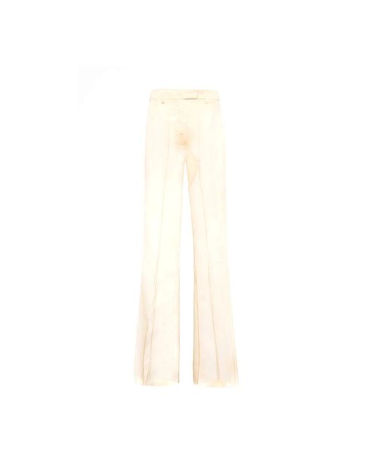Prada White Wide Trousers