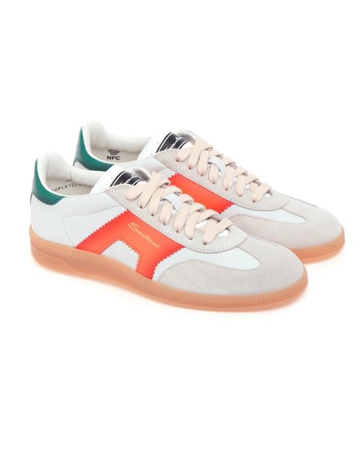 Santoni Pink Sneakers