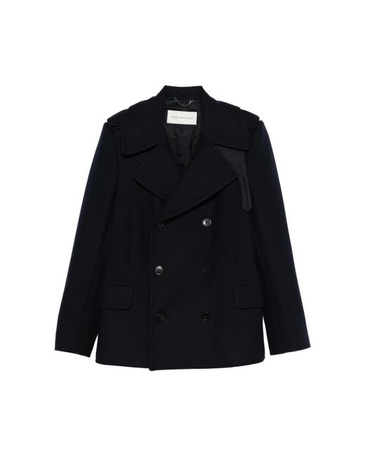 Double-Breasted Coats Dries Van Noten de hombre de color Black