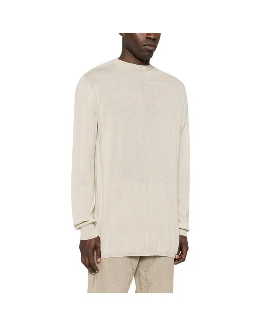 Rick Owens Natural Round-Neck Knitwear for men