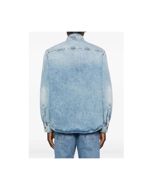 Versace Blue Denim Shirts for men
