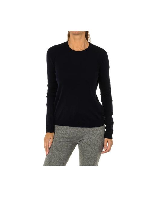 Round-Neck Knitwear di Armani Jeans in Black