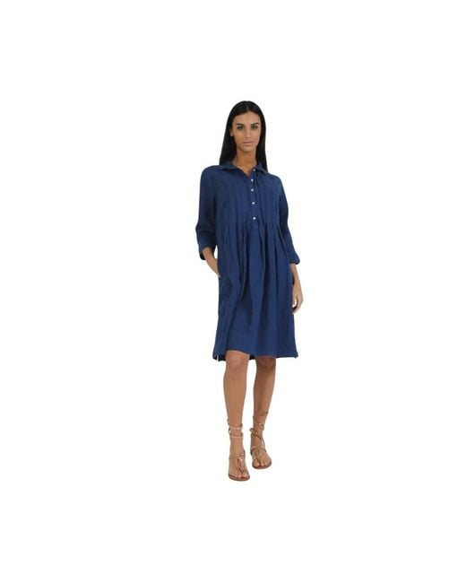 ROSSO35 Blue Shirt Dresses