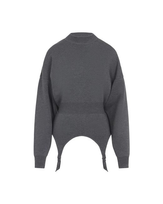 Round-Neck Knitwear di Jean Paul Gaultier in Gray
