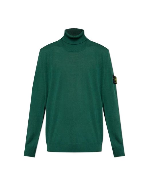Stone Island Green Turtlenecks for men