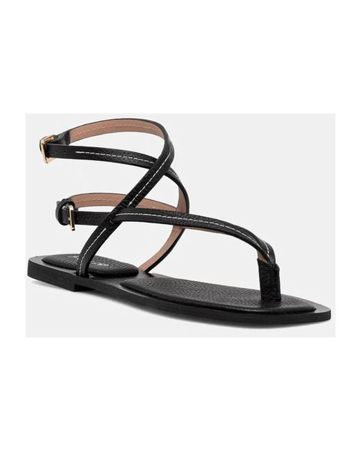 Flat Sandals Pollini de color Metallic