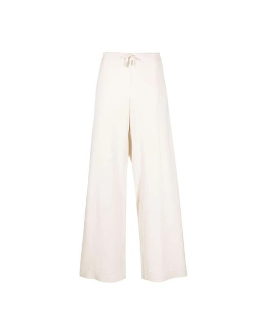 Jacquemus White Wide Trousers