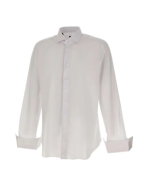 Barba Napoli White Formal Shirts for men