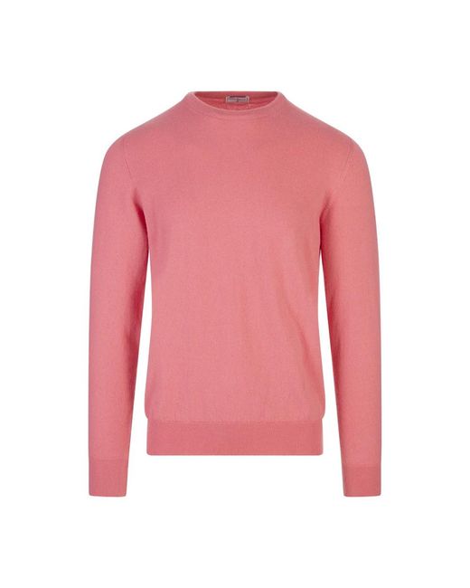 Fedeli Pink Cashmere Knitwear for men