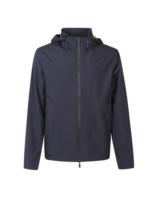 Herno Blue Rain Jackets for men