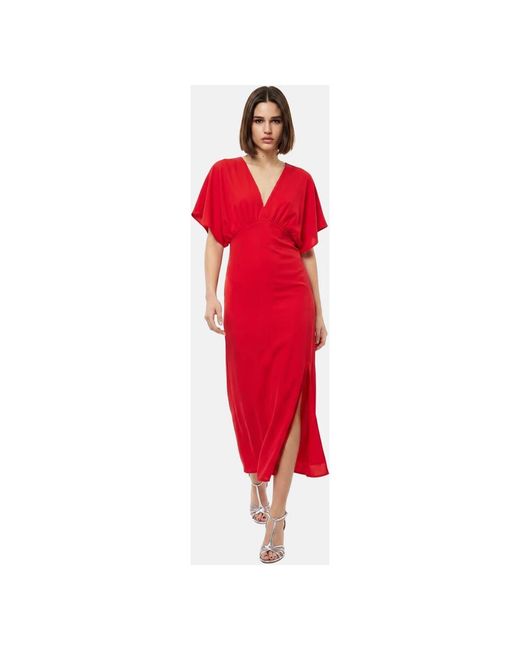 Imperial Red Midi Dresses
