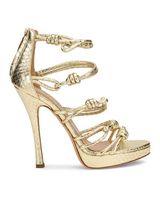 Moschino Metallic High Heel Sandals