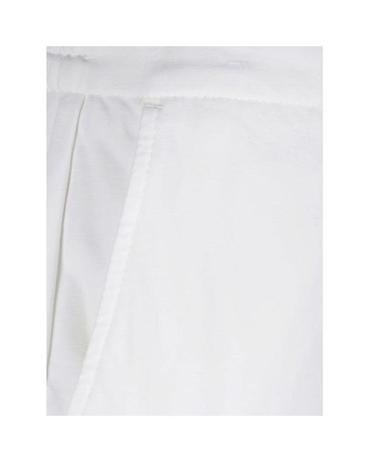 Eleventy White Weiße Stretchhose Hergestellt