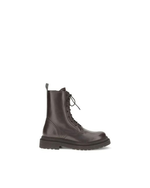 Brunello Cucinelli Lace-Up Boots in het Brown