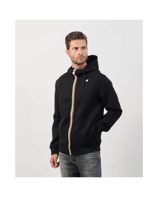 K-Way Black Zip-Throughs for men