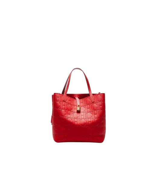 Carolina Herrera Red Tote Bags