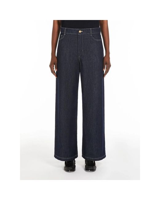 Max Mara Blue Straight Fit Jeans