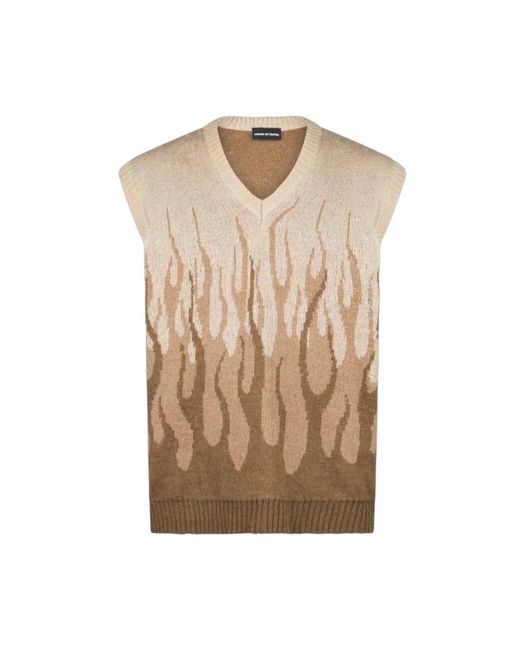Vision Of Super Natural Sleeveless Knitwear for men