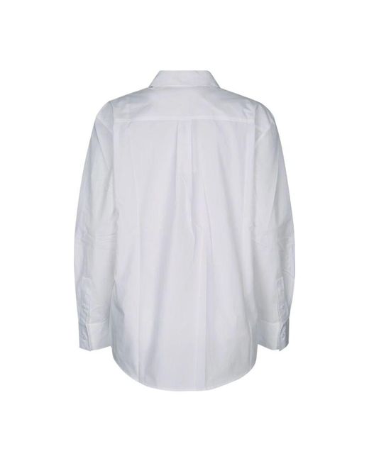 Calvin Klein White Klassisches baumwollhemd regular fit