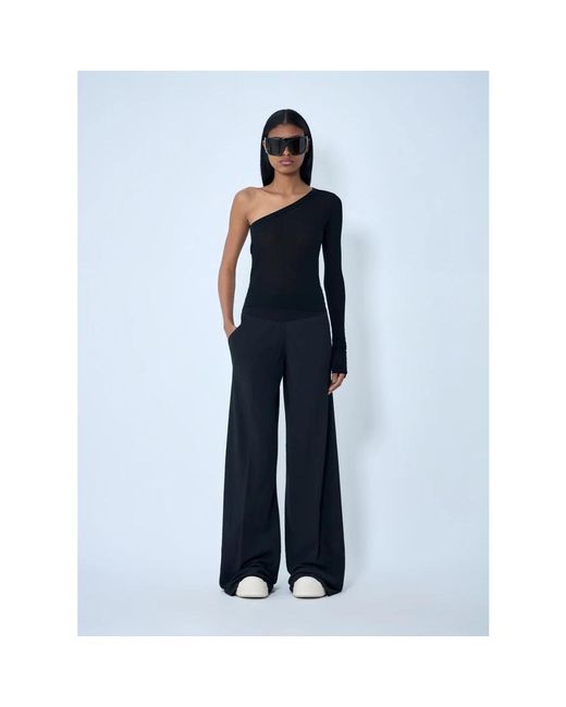 Rick Owens Blue Wide Trousers