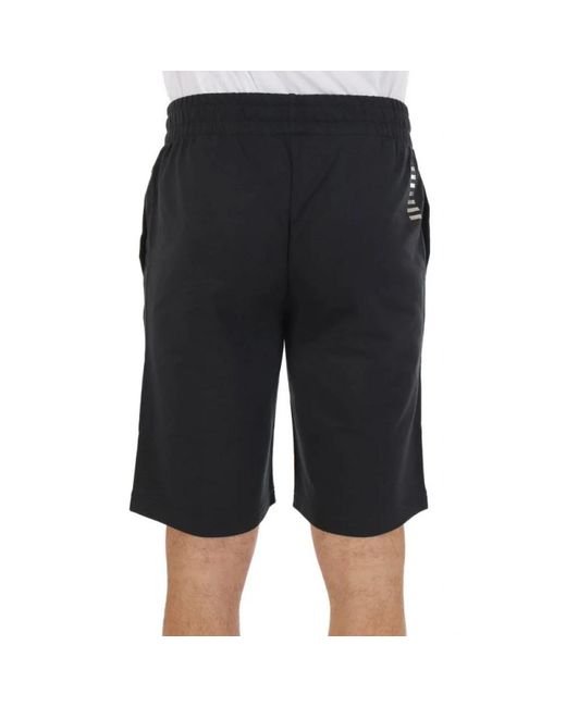 EA7 Logo Print Shorts in het Black voor heren