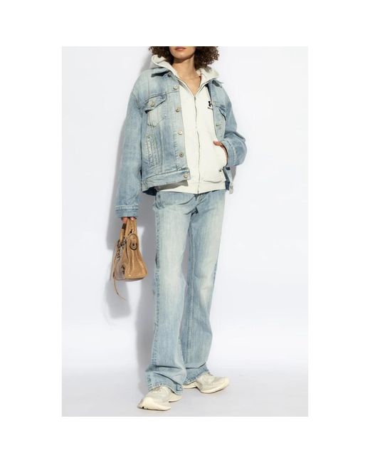Balenciaga Hoodies & Sweatvesten ,Wit ,Katoen Sweatshirt Met Logo in het White