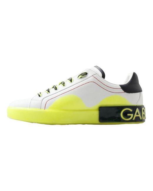 Dolce & Gabbana Yellow Sneakers for men