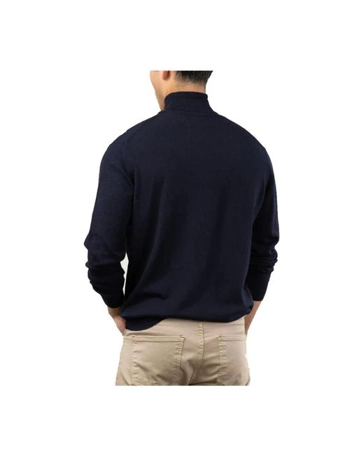 Scotta Truien & Vesten ,Zwart ,Wol Turtleneck Trui in het Blue voor heren