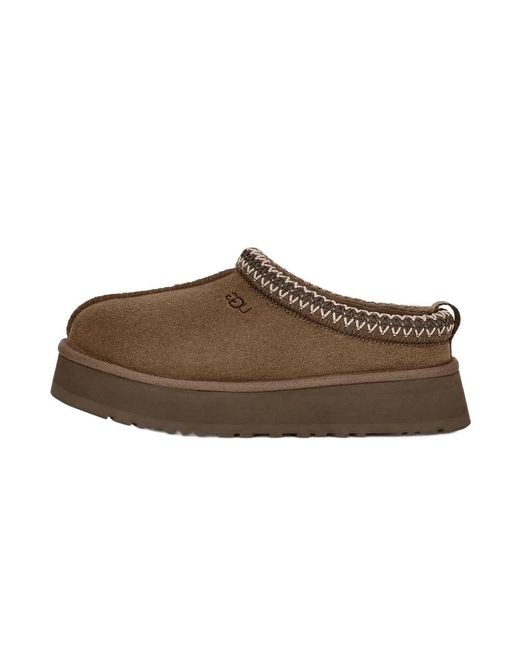Ugg Schoenen ,Bruin ,Wol Moderne Hickory Slof Met Verhoogd Platform in het Brown