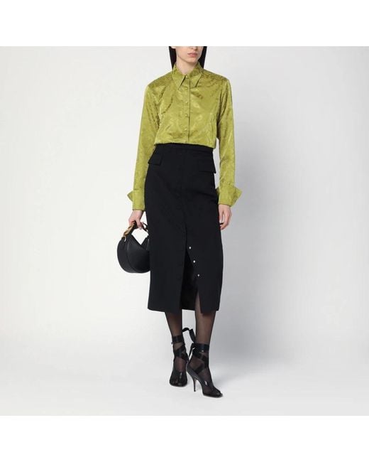 Dries Van Noten Black Midi Skirts